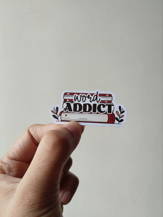 Word addict sticker