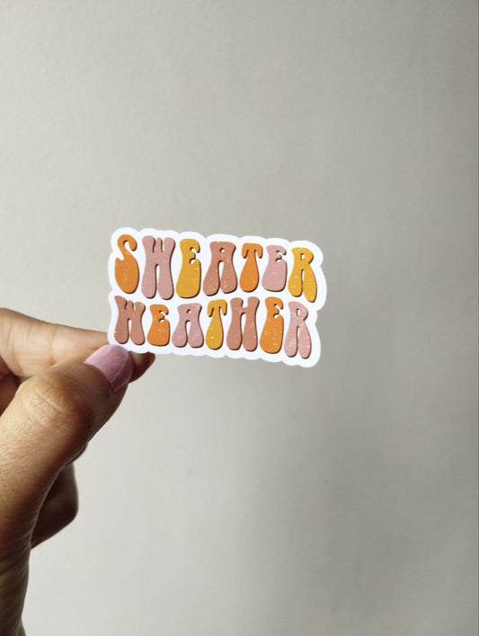 Sweater weather sticker