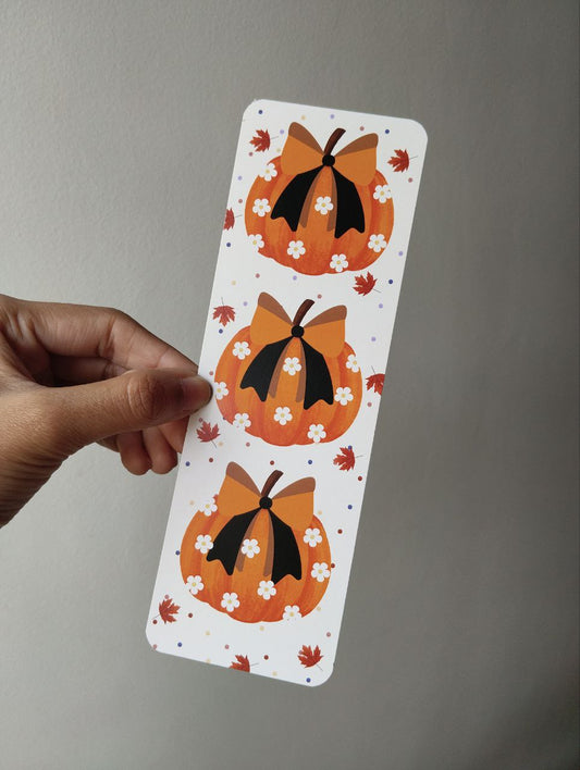 Pumpkin Bows bookmark