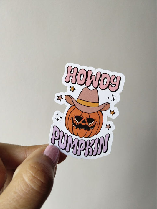 howdy pumpkin sticker