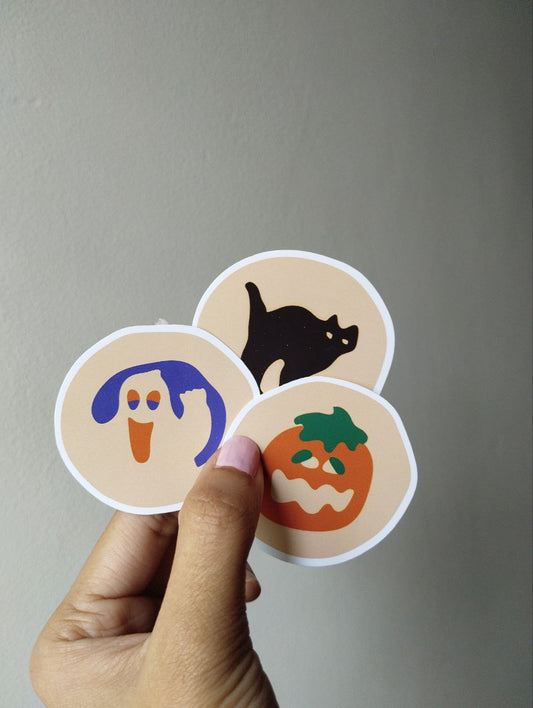 Halloween cookies stickers (pack of 3)