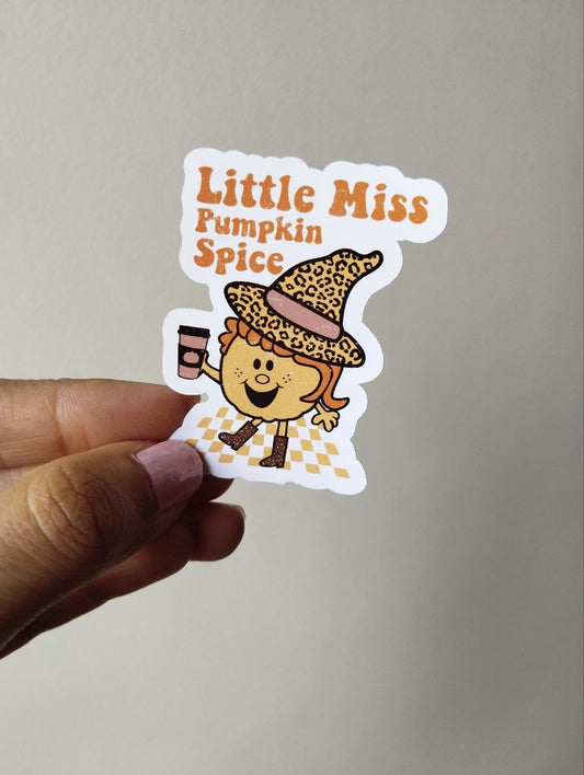 Little miss pumpkin spice sticker