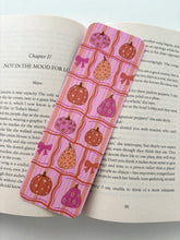 Load image into Gallery viewer, Pumpkin stripes bookmark, coquette Pumpkin Pattern
