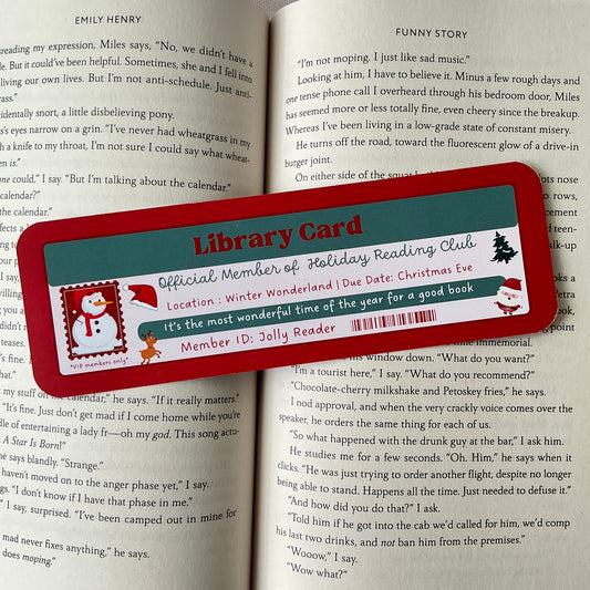 Christmas Holiday Book Club Bookmark