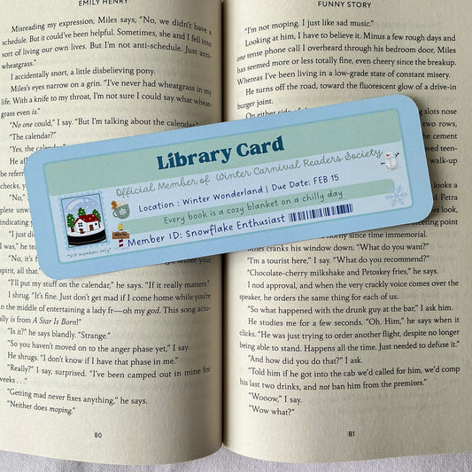 Winter Carnival Book Club Bookmark, Gilmore Bookmark, Stars Hollow Bookmark