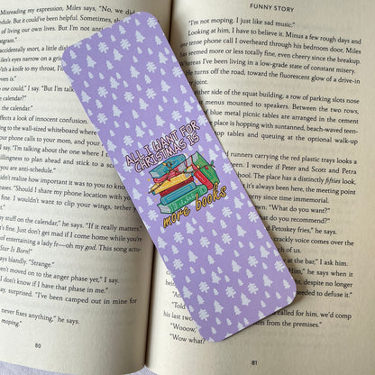 Snow globe  bookmark, All I want for Christmas is books Bookmark