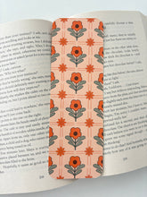 Load image into Gallery viewer, Halloween floral bookmark, Halloween pumpkins bookmark
