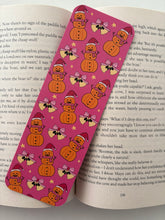 Load image into Gallery viewer, Creepmas pumpkin man bookmark , Creepmas stocking bookmark, Christmas ghostie bookmark

