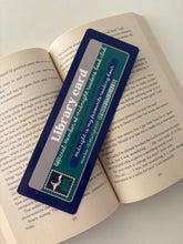 Load image into Gallery viewer, Midnight reader book club library card bookmark
