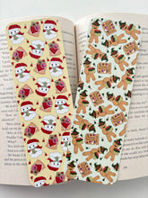 Load image into Gallery viewer, Creepmas reading ghost bookmark, Bookish Gingerbread bookmark
