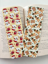 Load image into Gallery viewer, Creepmas reading ghost bookmark, Bookish Gingerbread bookmark

