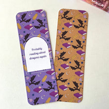Load image into Gallery viewer, Probably reading about dragons again bookmark, dragons bookmark
