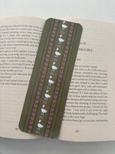 Load image into Gallery viewer, Coquette Cottagecore Picnic bookmark, Lace Silly goose Bookmark, Coquette Plants Bookmark
