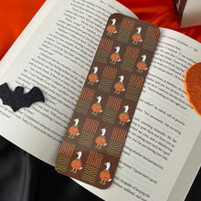 Load image into Gallery viewer, Spooky stamps bookmark, Pumpkin goose bookmark
