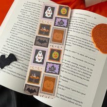 Load image into Gallery viewer, Spooky stamps bookmark, Pumpkin goose bookmark
