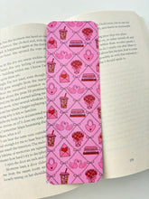 Load image into Gallery viewer, Coquette valentine pattern bookmark, Roses pattern bookmark, heart pattern bookmark
