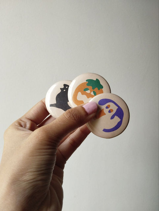 Halloween cookies button badges