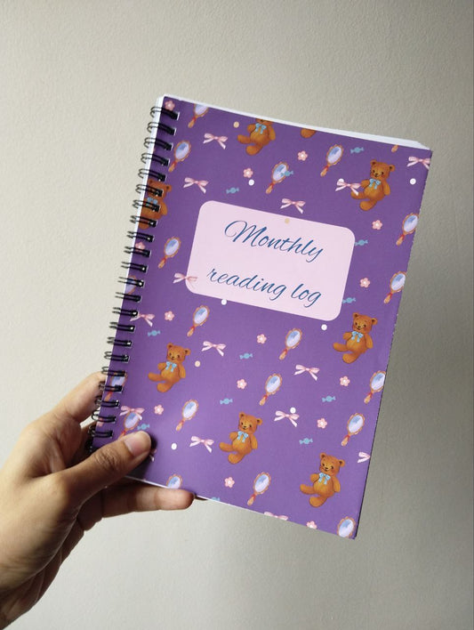 Monthly reading log journal