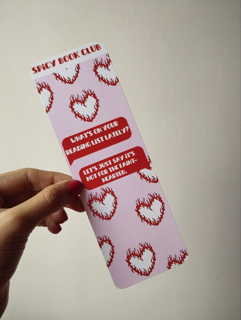 Spicy book club bookmark