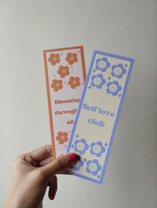 Self love club bookmark, bloom bookmark