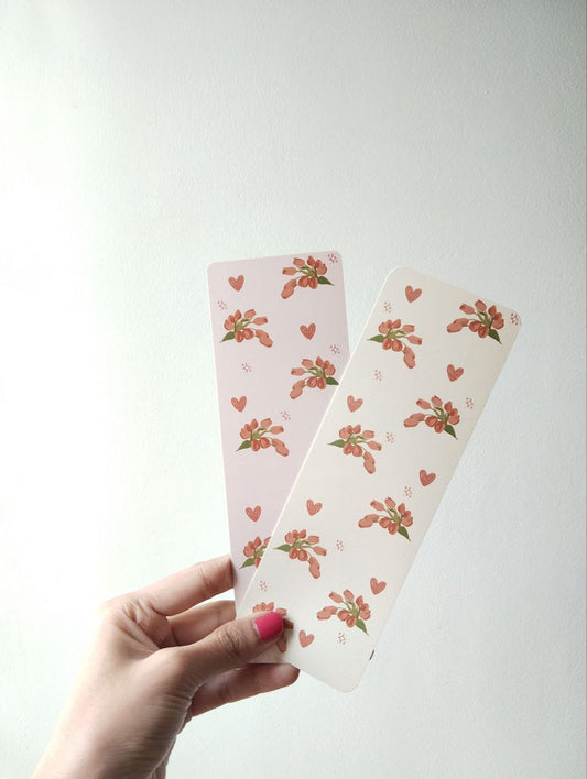 Tulips bookmark, floral bookmark, cute bookmark