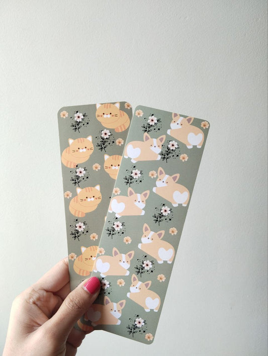 Cat bookmark, Dog bookmark