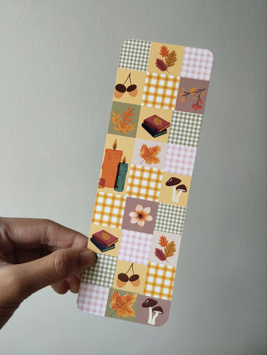 Fall patchwork bookmark