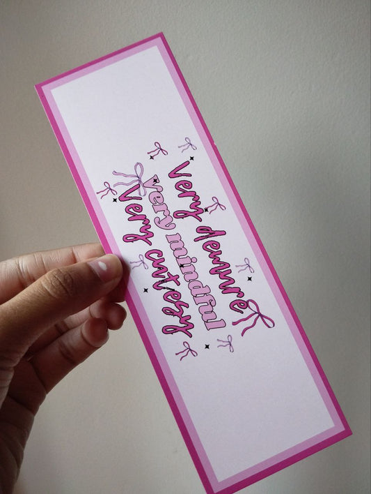 very demure very mindful very cutesy bookmark